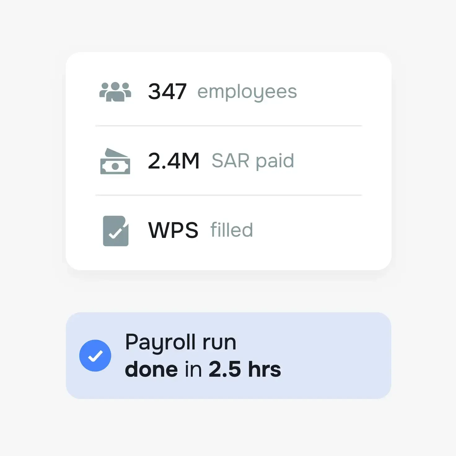 Close payroll in hours, not days.